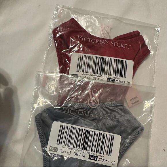 Victoria’s Secret Smooth Shine Strap Thong Panty Bundle - Picture 2 of 2